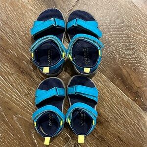 Carter's Kids Sandals in Blue and Yellow, bundle - sizes 3 and 4